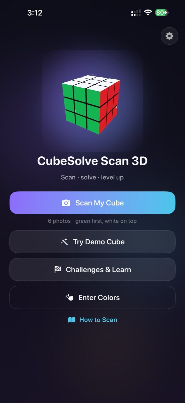 CubeSolve home screen preview